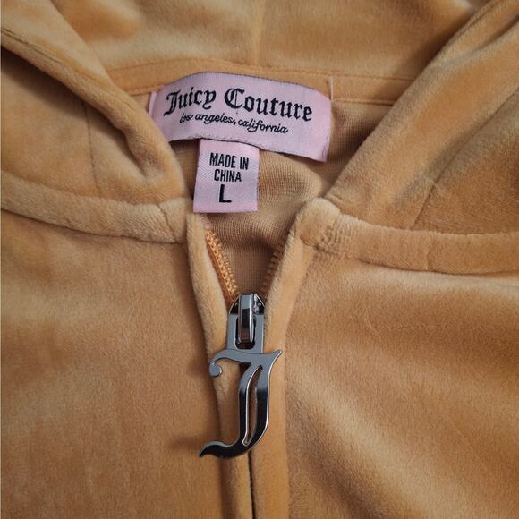 Y2k Juicy Couture Soft Brown Tracksuit Hoodie size Large - Picture 3 of 7